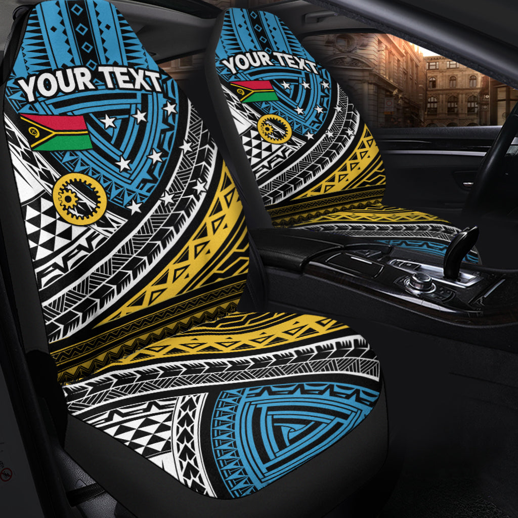 (Custom Personalised) Vanuatu Sanma Province Tribal Pattern Car Seat Covers - LT12 - Polynesian Pride