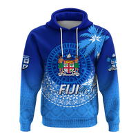 Fiji Tapa Tribal Coconut Tree Hoodie LT12 - Polynesian Pride