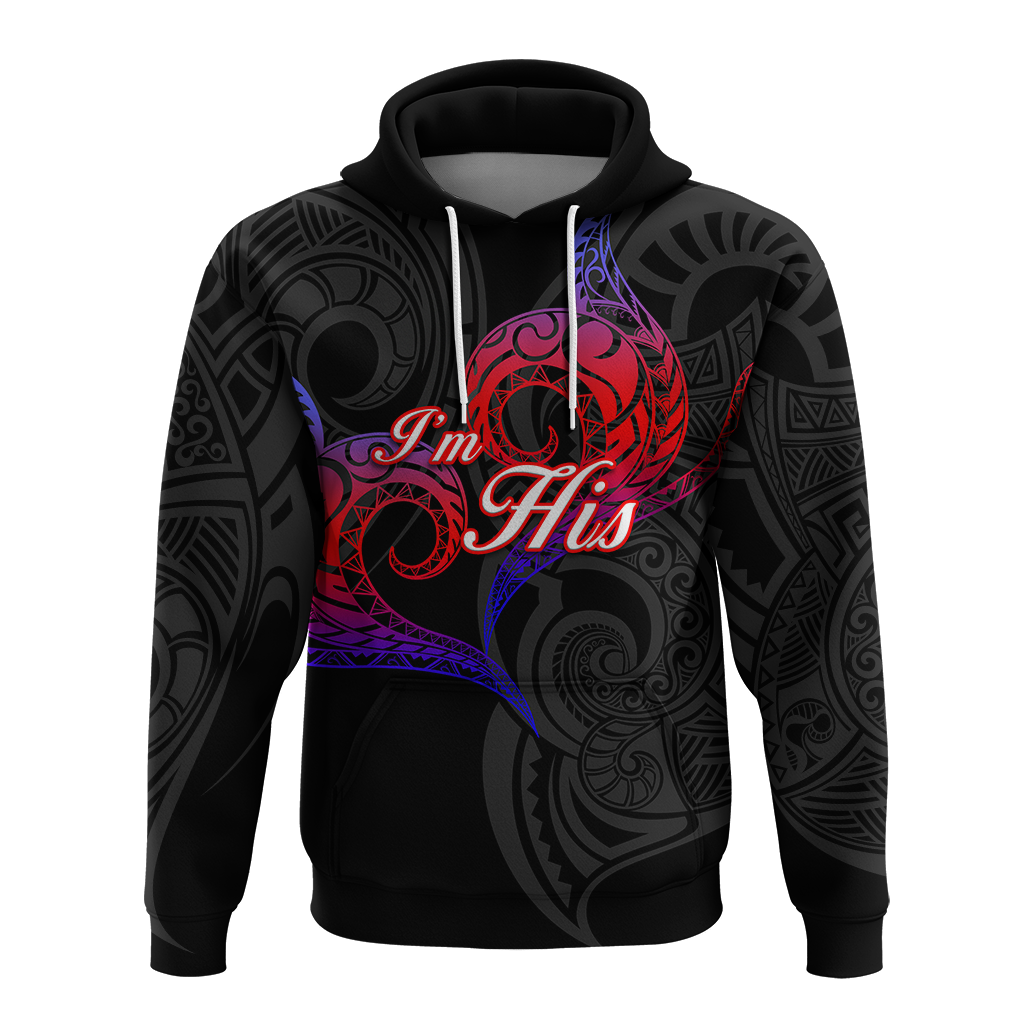 Valentine Day Guam Couple Hoodie Heart Tribal LT12 No Men - Polynesian Pride
