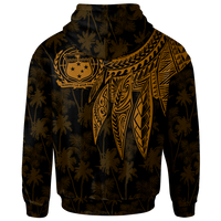 Samoa Custom Hoodie Polynesian Wings (Golden) - Polynesian Pride