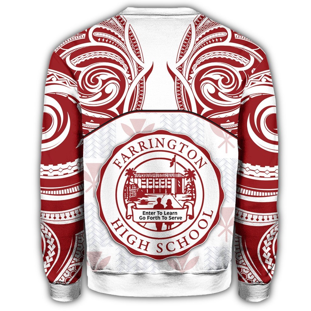 hawaiiSweat Shirt - Kanaka Farrington High School Sweat Shirt Demodern Style AH - Polynesian Pride