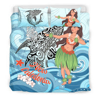 New Caledonia Bedding Set - Polynesian Girls With Shark - Polynesian Pride