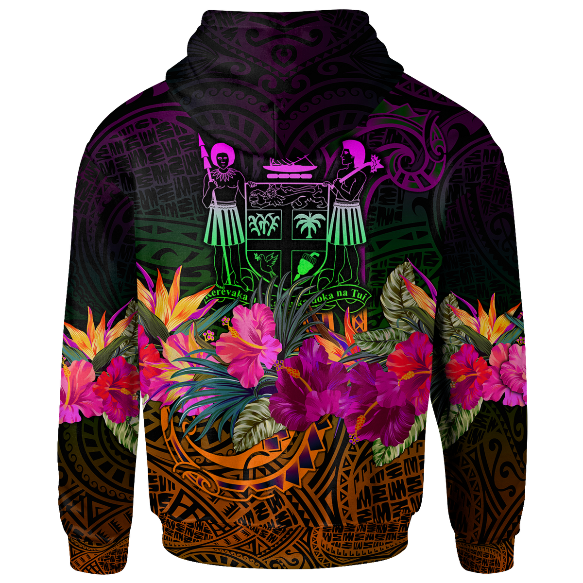 Fiji Hoodie Summer Hibiscus - Polynesian Pride