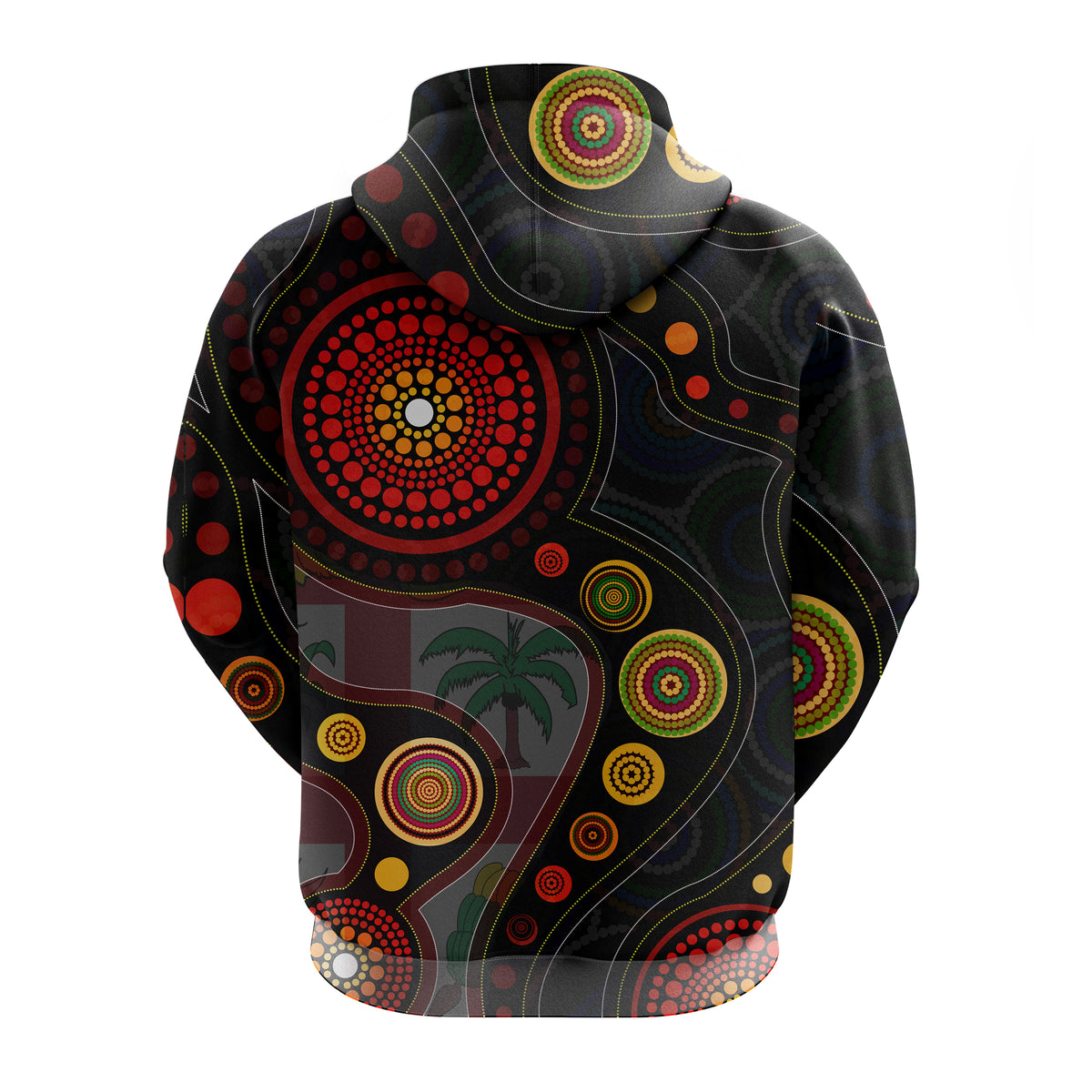 Fiji With Aboriginal Zip up Hoodie LT20 - Polynesian Pride