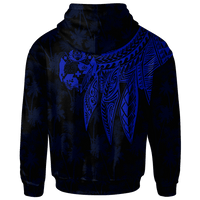 Tonga Hoodie Polynesian Wings (Blue) - Polynesian Pride