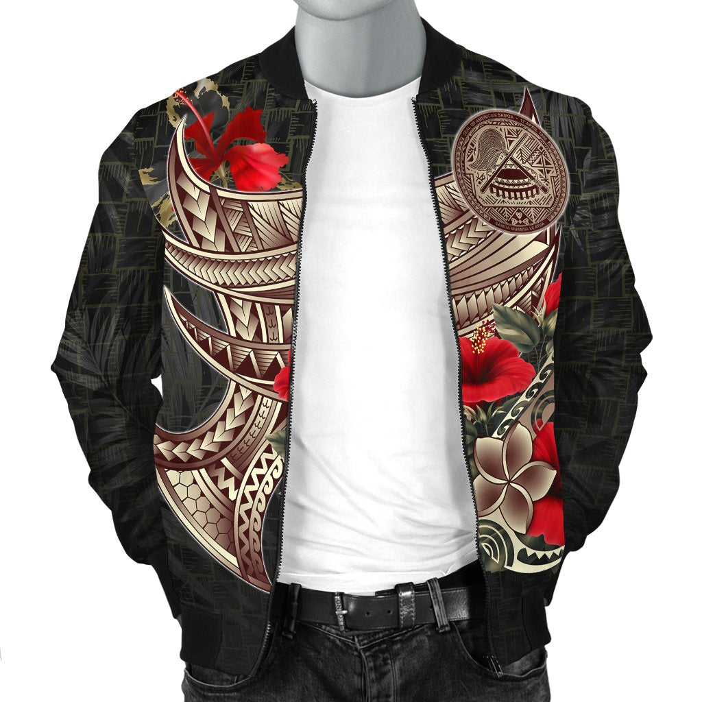 American Samoa Bomber Jacket - Polynesian Tribal Vintage Style - Polynesian Pride