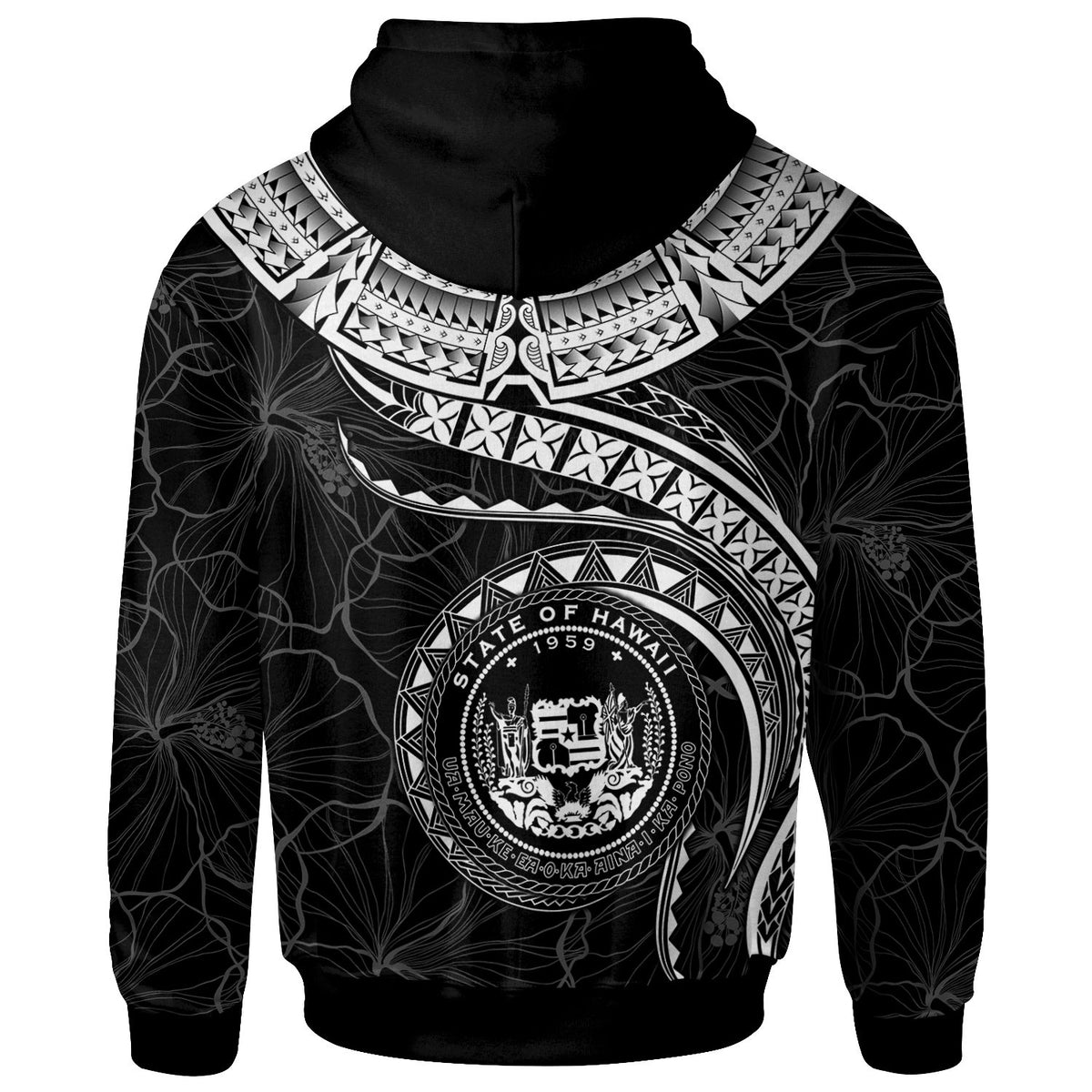 Polynesian Hawaii Hoodiean Waves (White) - Polynesian Pride