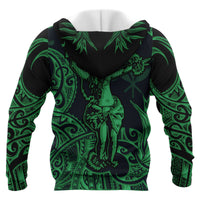 Polynesian Hawaii Zip up Hoodie Hula Girl Green - Polynesian Pride