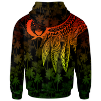 Pohnpei Zip up Hoodie Polynesian Wings (Reggae) - Polynesian Pride