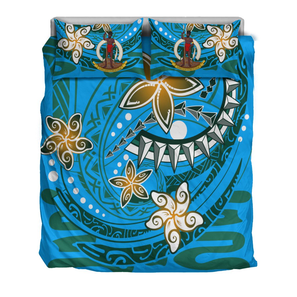 Vanuatu Bedding Set - Spring Style Blue Color - Polynesian Pride