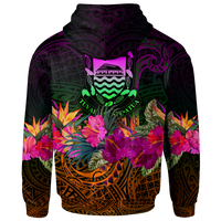 Tuvalu Custom Hoodie Summer Hibiscus - Polynesian Pride