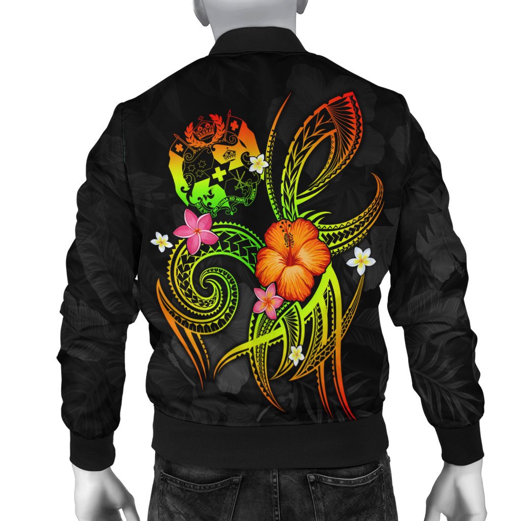 Tonga Polynesian Personalised Men's Bomber Jacket - Legend of Tonga (Raggae) - Polynesian Pride