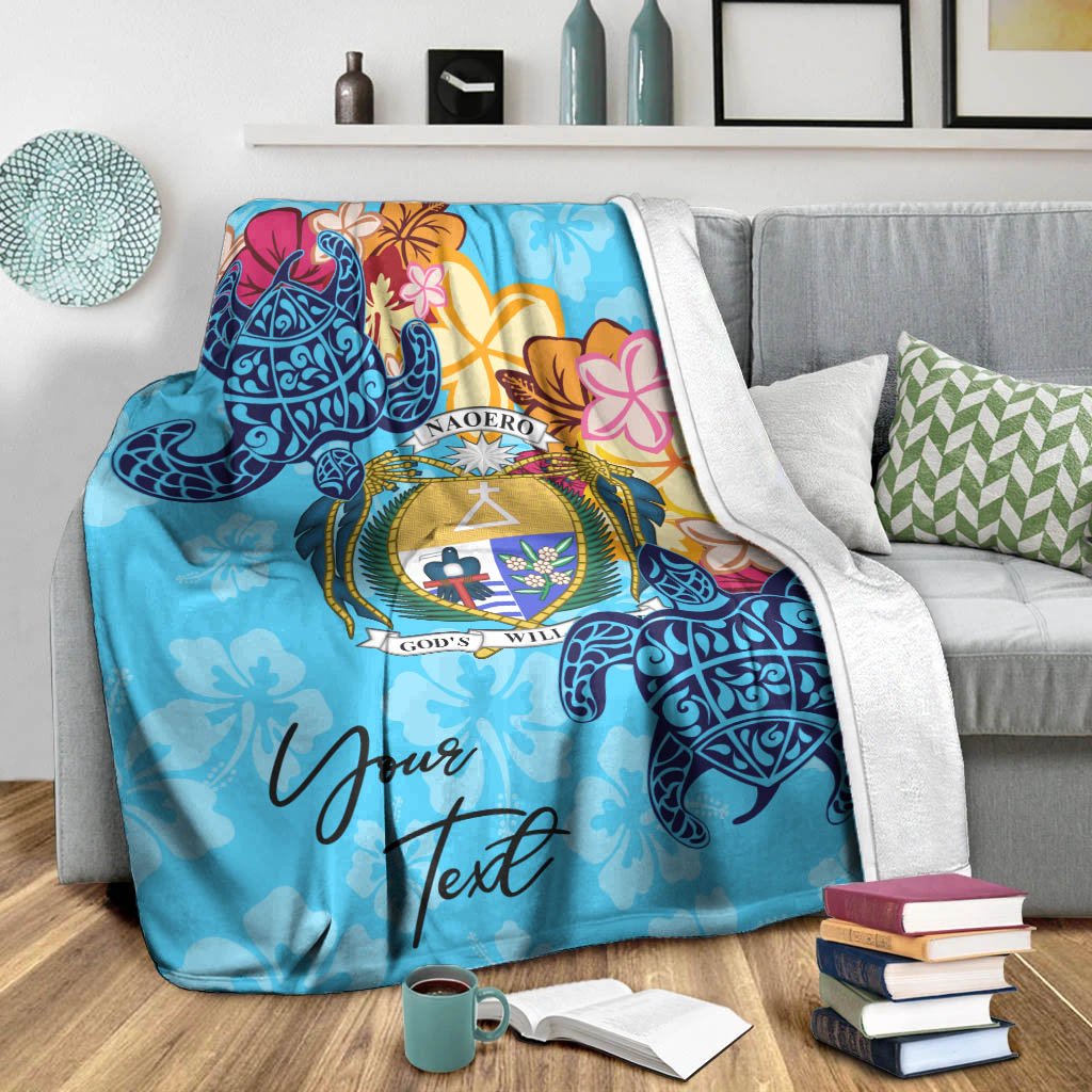 Nauru Custom Personalised Premium Blanket - Tropical Style - Polynesian Pride