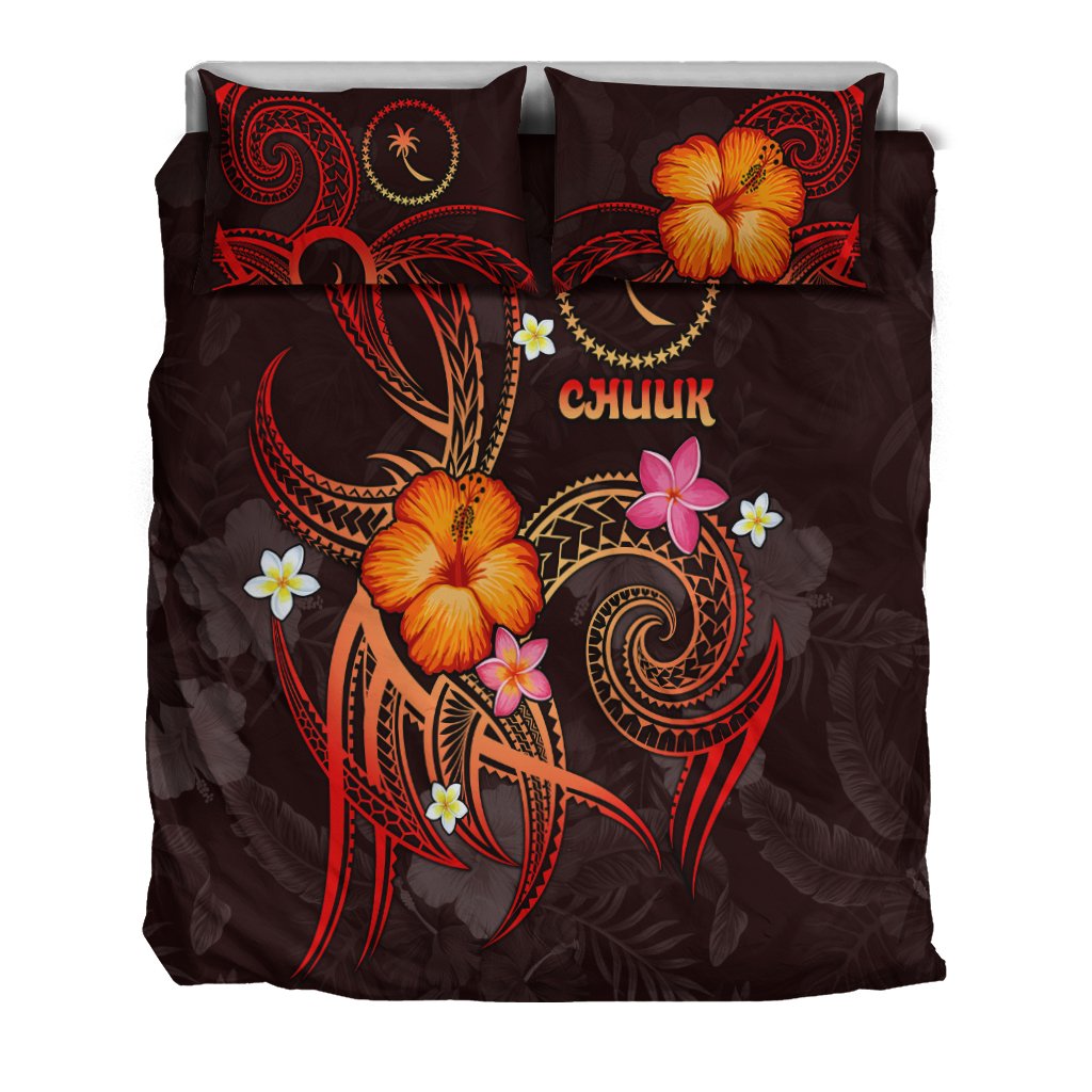 Chuuk Polynesian Bedding Set - Legend of Chuuk (Red) - Polynesian Pride