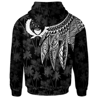 Pohnpei Custom Hoodie Polynesian Wings (White) - Polynesian Pride