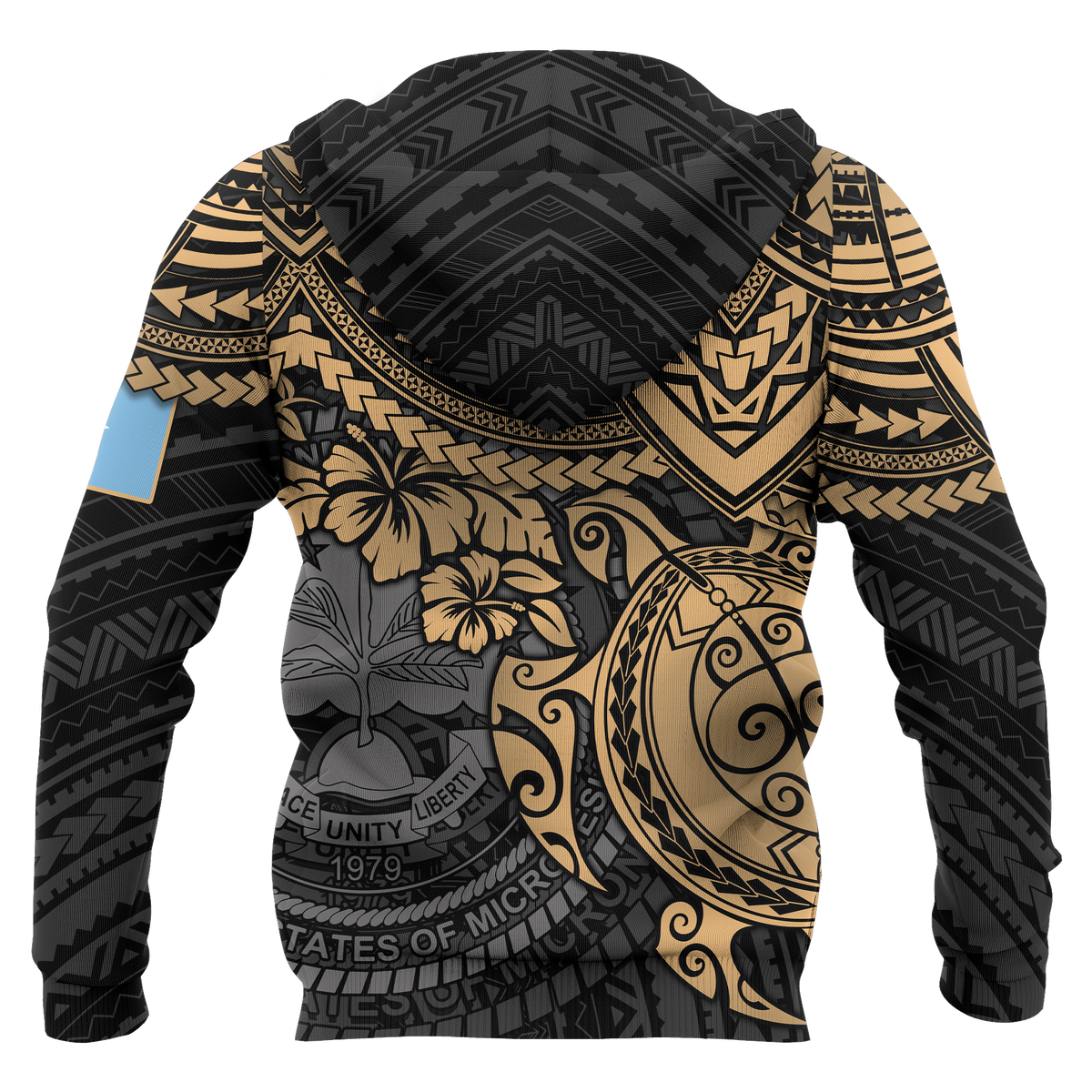 Federated States of Micronesia Hoodie (Zip up) Golden Turtle - Polynesian Pride