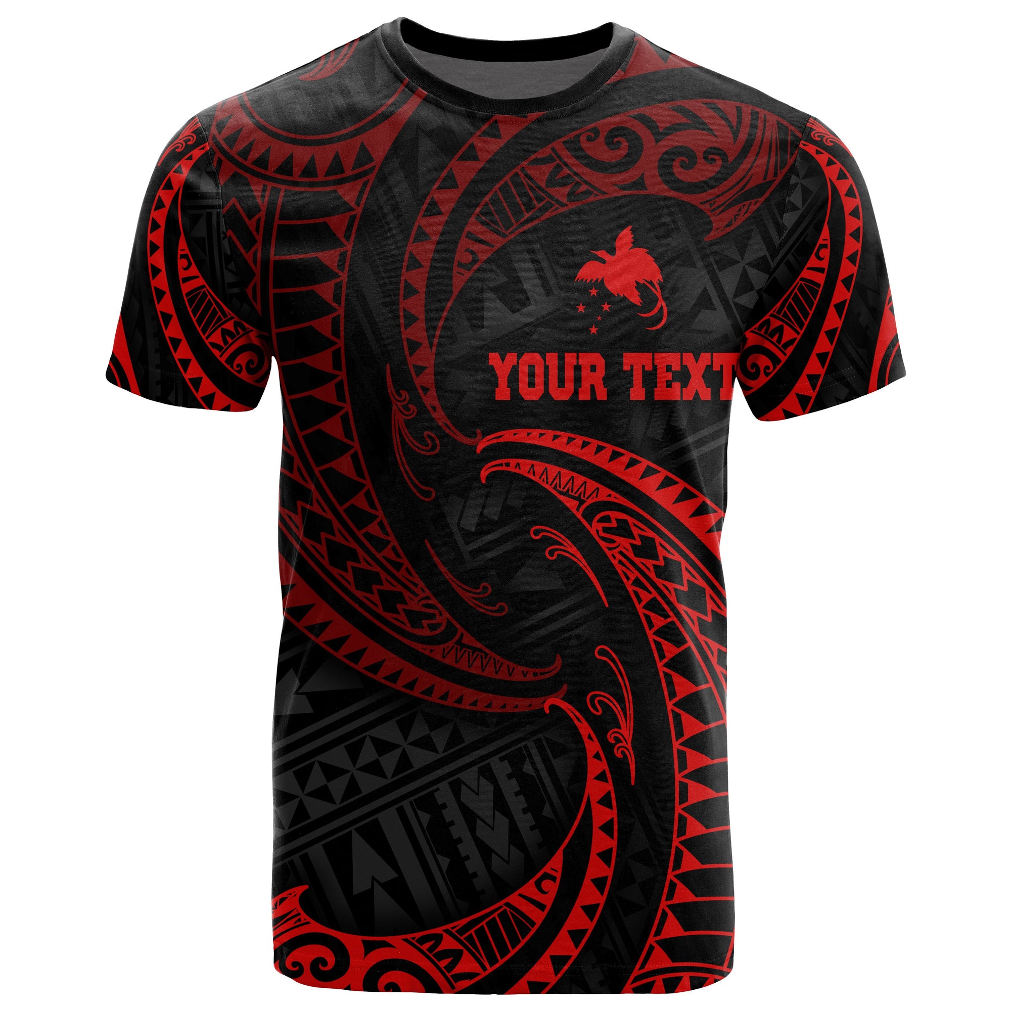 Papua New Guinea Polynesian Custom T Shirt Red Tribal Wave Unisex Red - Polynesian Pride