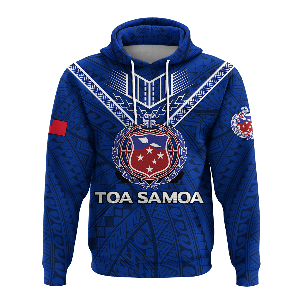 Toa Samoa Rugby Hoodie Samoan Warrior Pride LT12 - Polynesian Pride