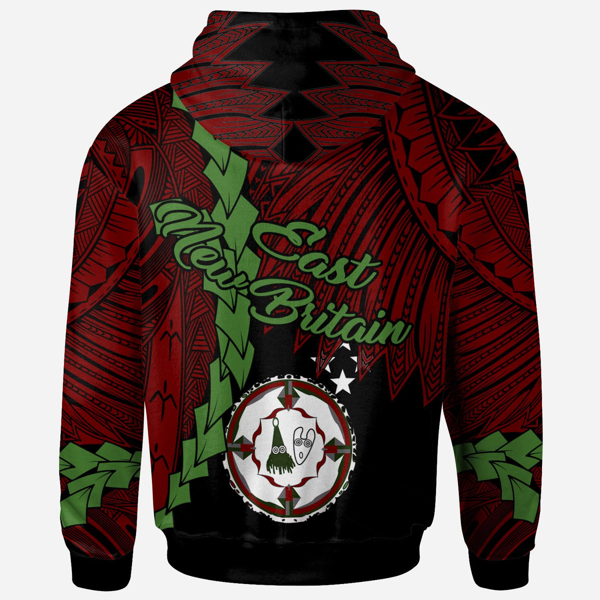 Papua New Guinea East New Britain Province Polynesian Hoodie Tribal Wave Tattoo - Polynesian Pride