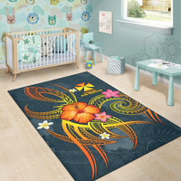 Wallis and Futuna Polynesian Area Rug - Legend of Wallis and Futuna (Blue) - Polynesian Pride
