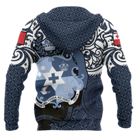 Tonga Polynesian Hoodie Tongan Pride (Blue) - Polynesian Pride