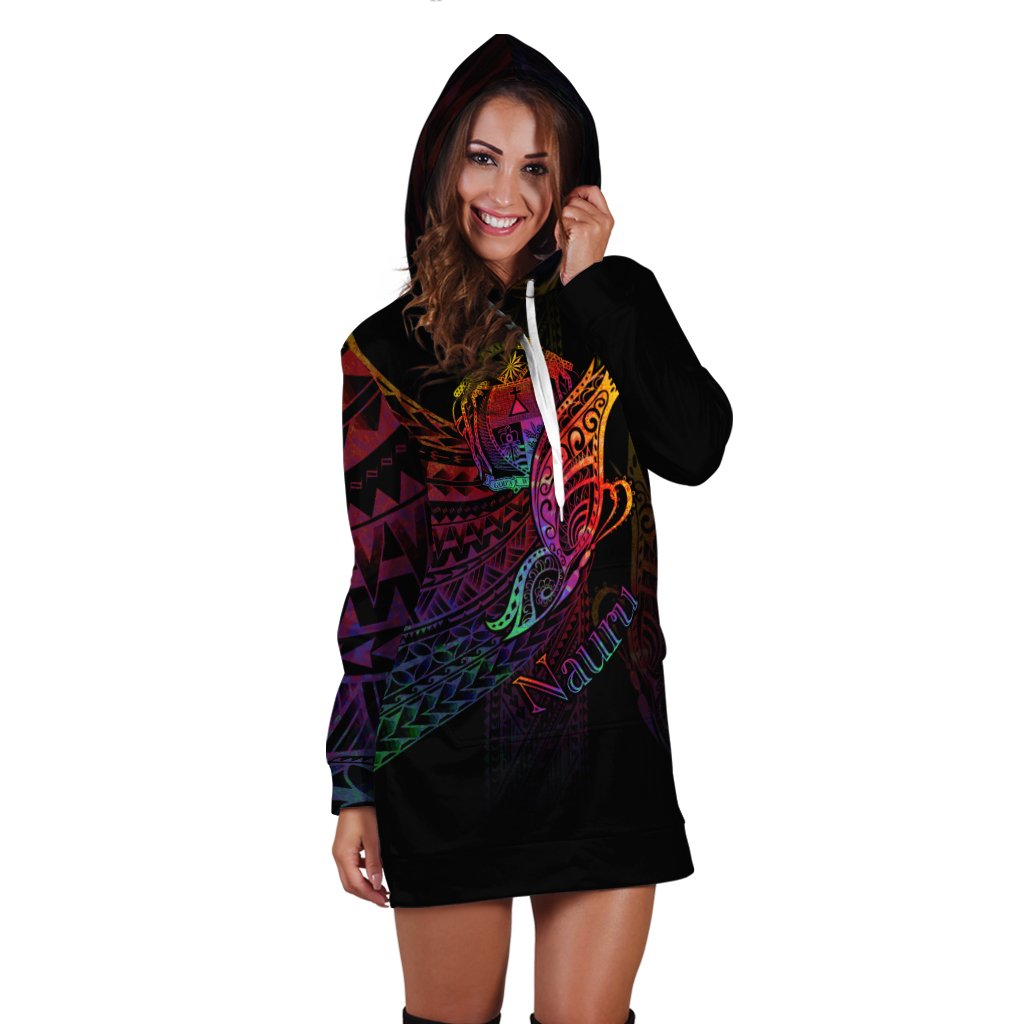 Nauru Hoodie Dress - Butterfly Polynesian Style - Polynesian Pride