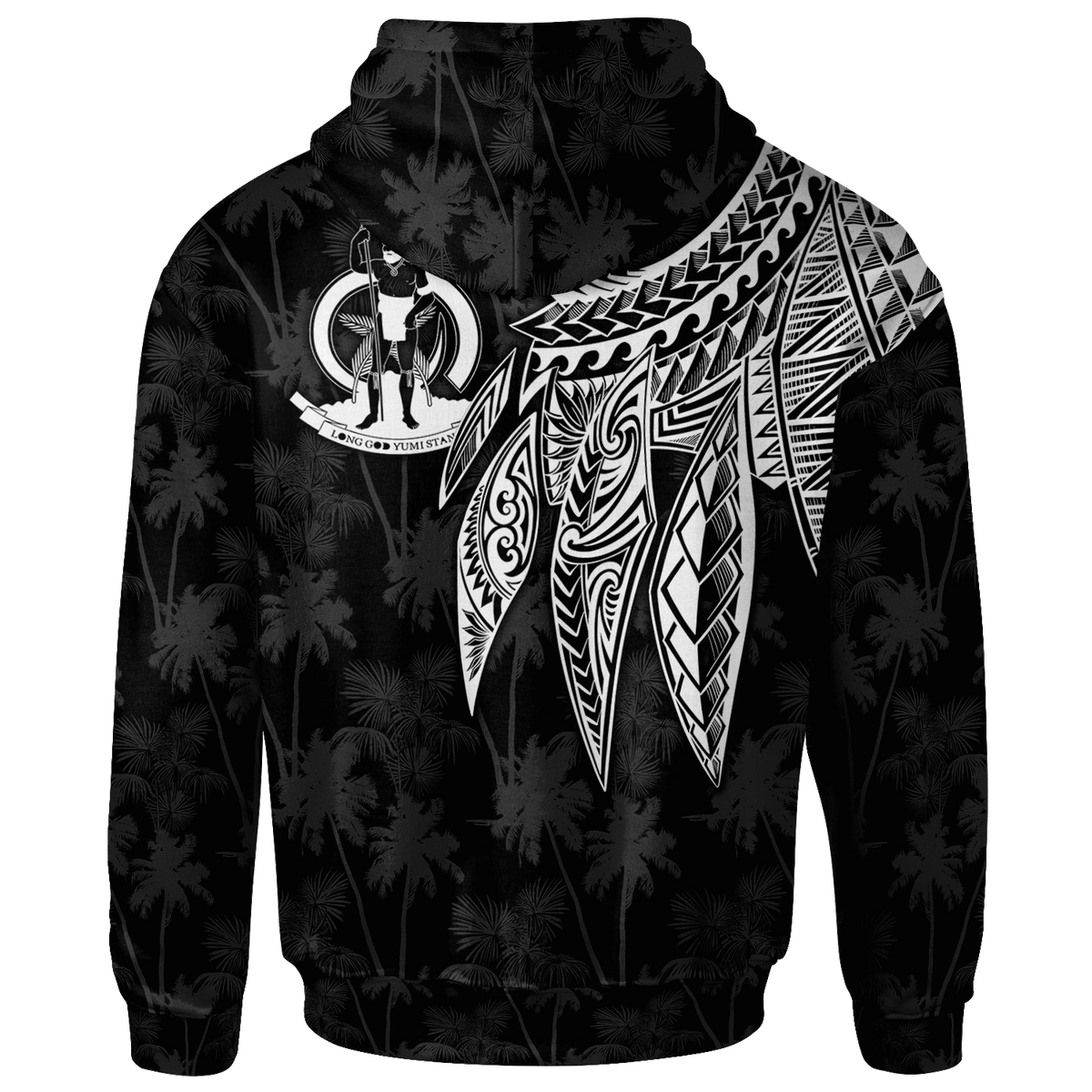 Vanuatu Custom Hoodie Polynesian Wings (White) - Polynesian Pride