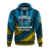 Tuvalu Hoodie 44th Independence Anniversary Tribal Pattern LT12 - Polynesian Pride