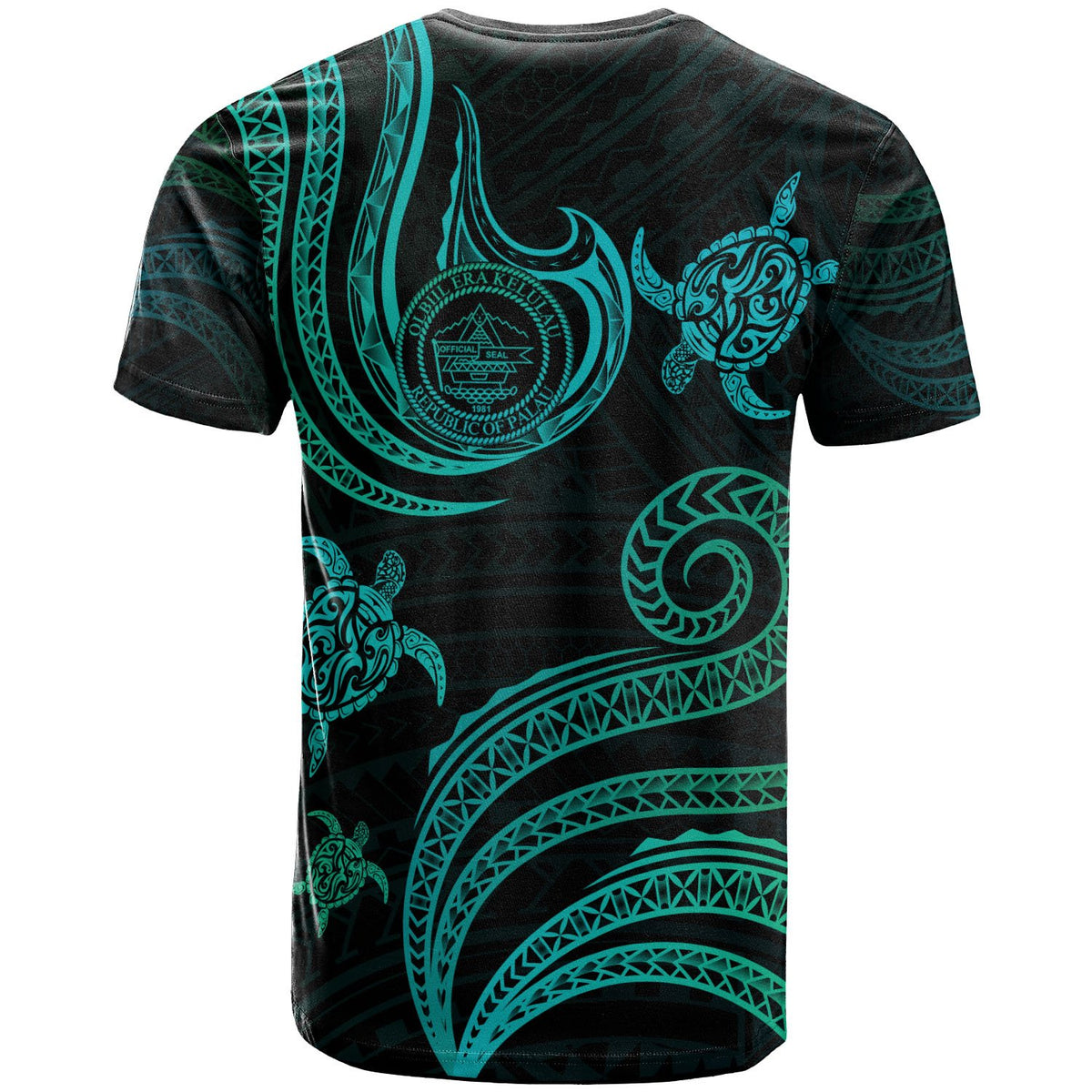 Palau T Shirt Polynesian Turtle With Pattern - Polynesian Pride