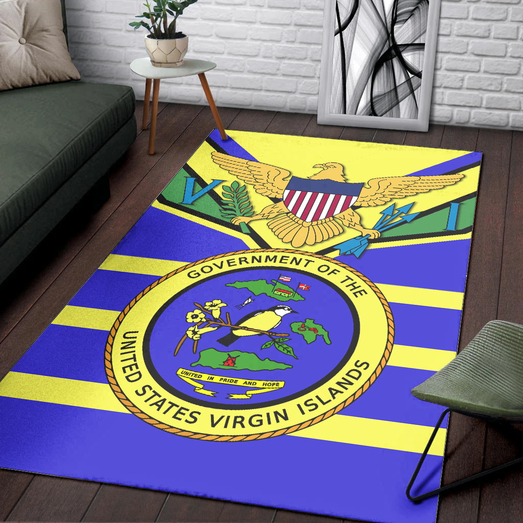 US Virgin Islands Area Rug Egales with Seal LT4 - Polynesian Pride