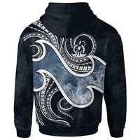 Vanuatu Polynesian Zip up Hoodie Ocean Style - Polynesian Pride