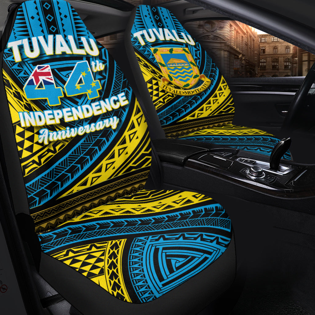 Tuvalu Car Seat Covers 44th Independence Anniversary - Tribal Pattern - LT12 - Polynesian Pride