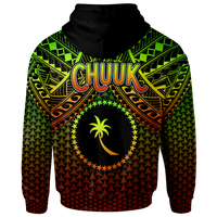 Polynesian Chuuk Zip up Hoodie Reggae Vintage Polynesian Patterns - Polynesian Pride