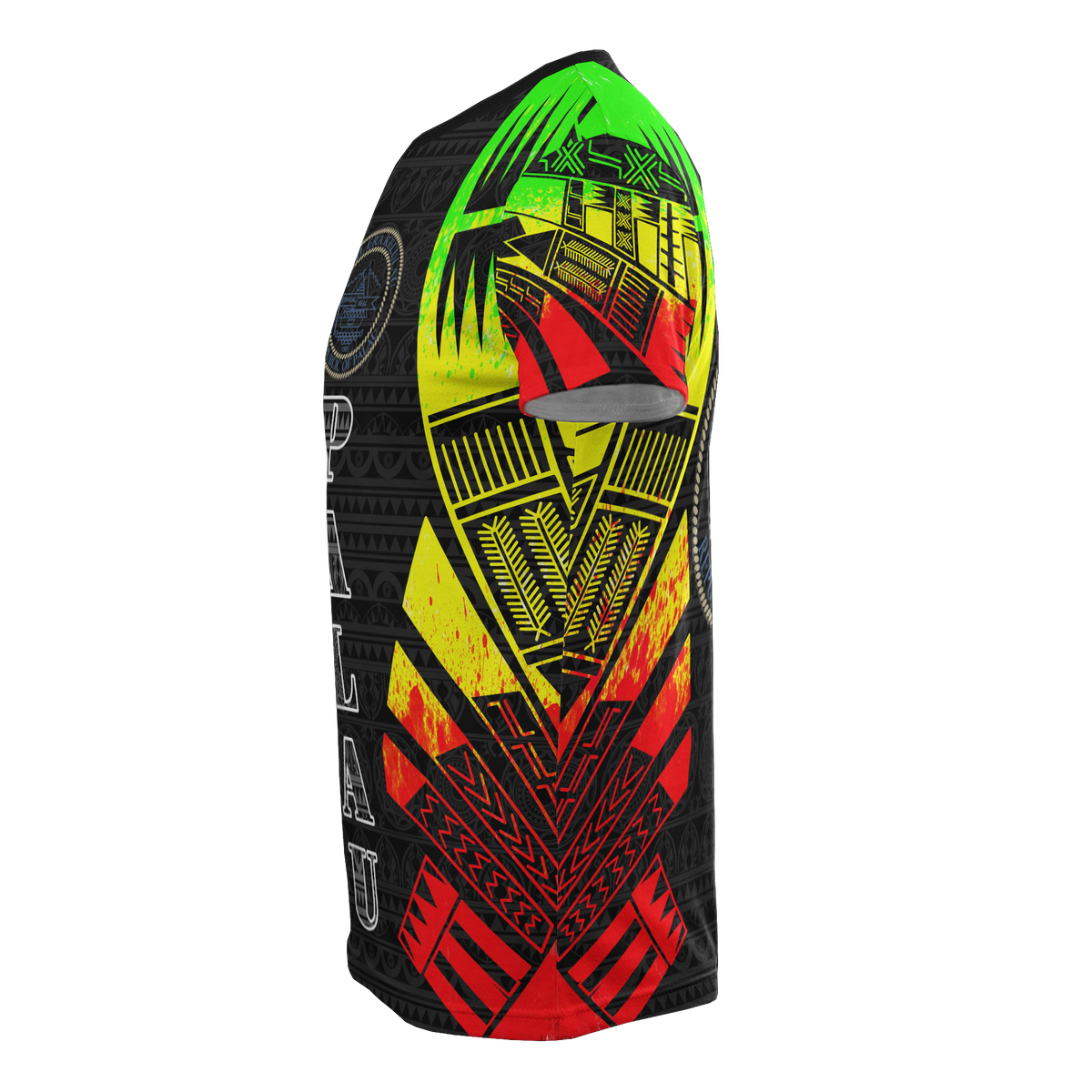 Palau T Shirt Palau Seal Polynesian Tattoo Reggae Style - Polynesian Pride