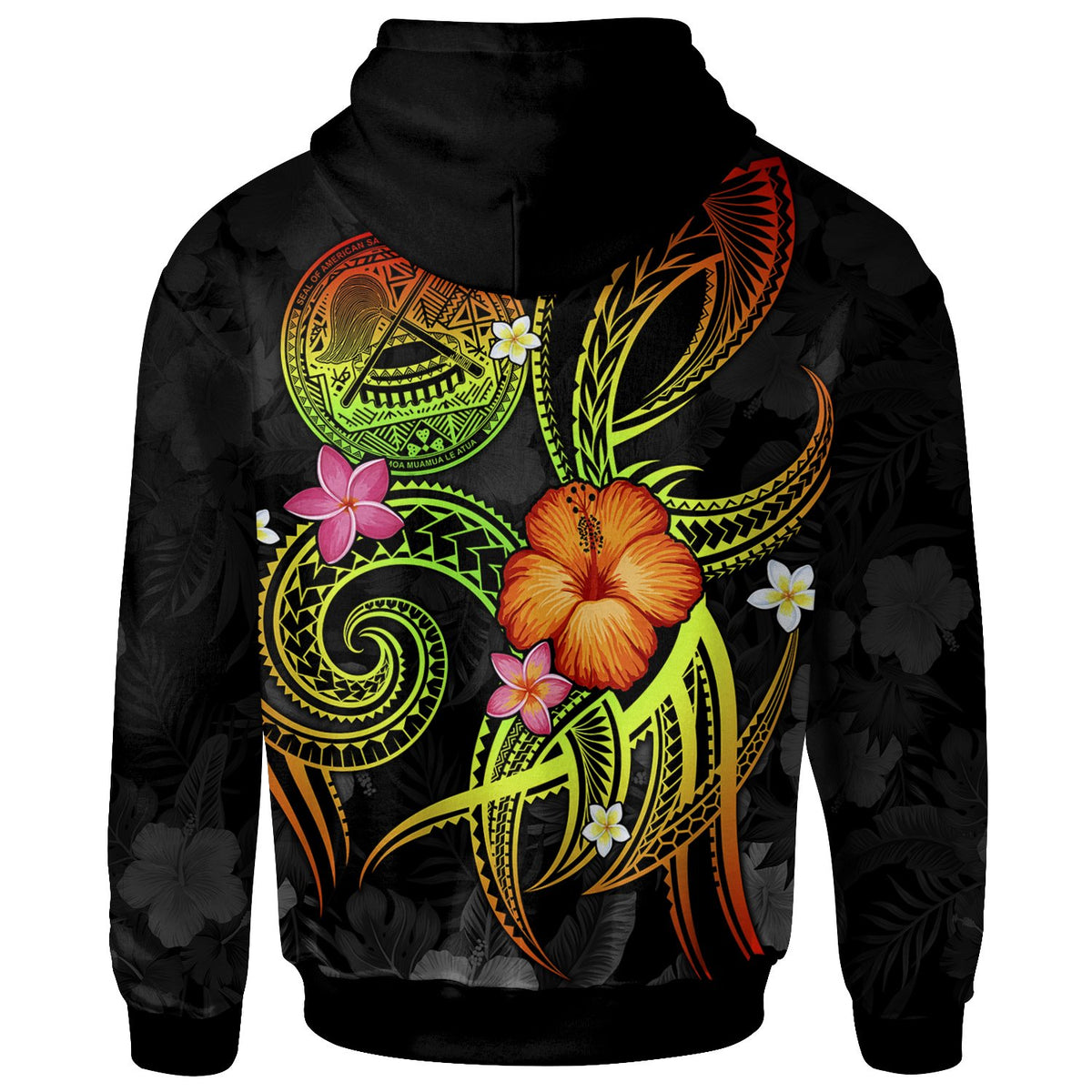 American Samoa Polynesian Zip up Hoodie Legend of American Samoa (Reggae) - Polynesian Pride
