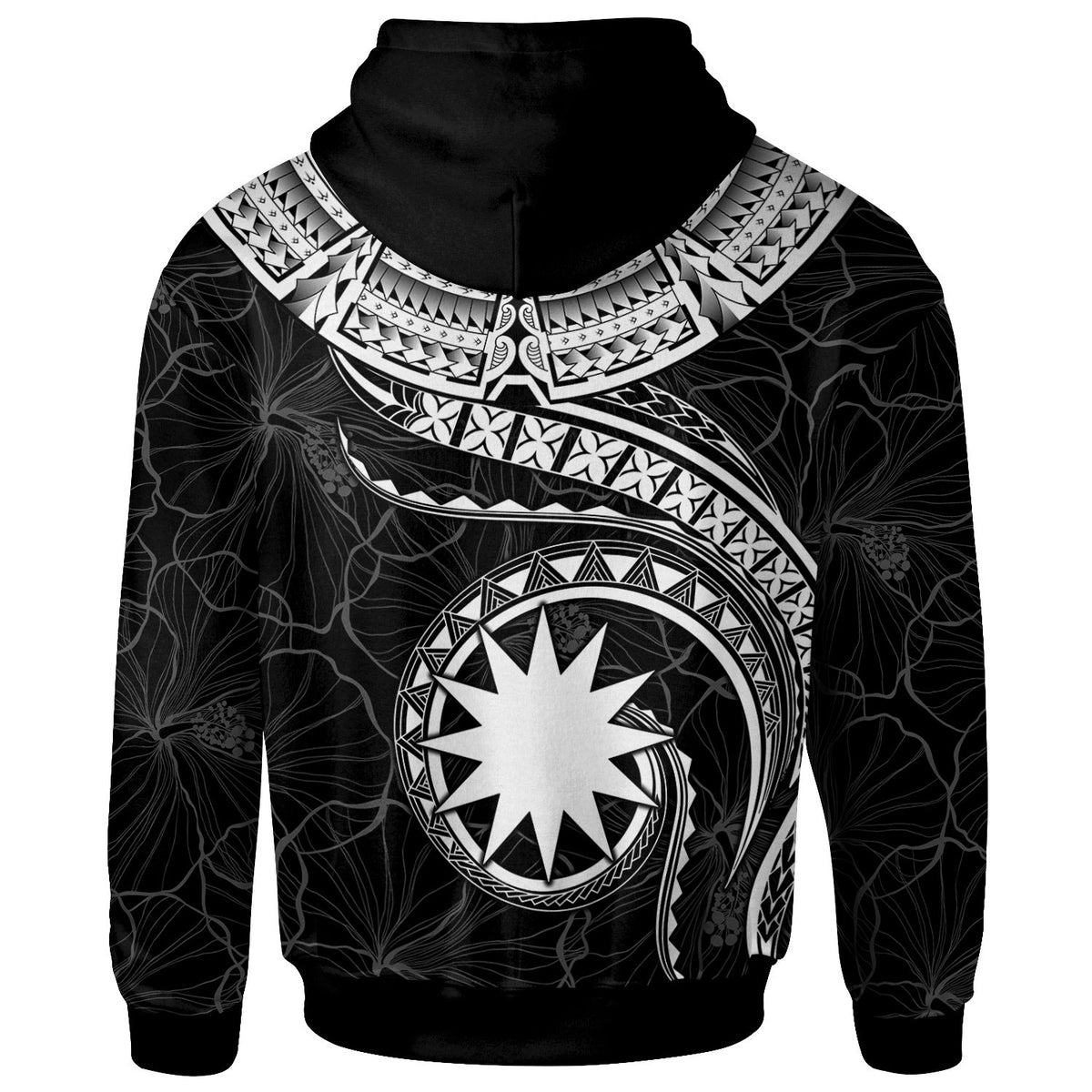 Nauru Polynesian Hoodie Nauru Waves (White) - Polynesian Pride