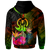 Vanuatu Polynesian Hoodie Hibiscus and Banana Leaves - Polynesian Pride