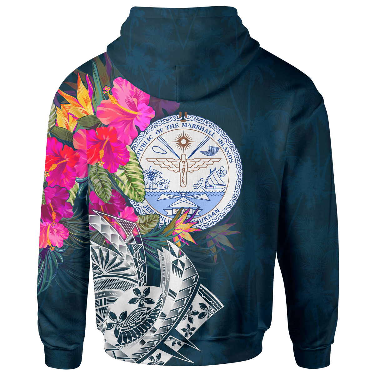 Marshall Islands Zip up Hoodie Marshall Islands Summer - Polynesian Pride