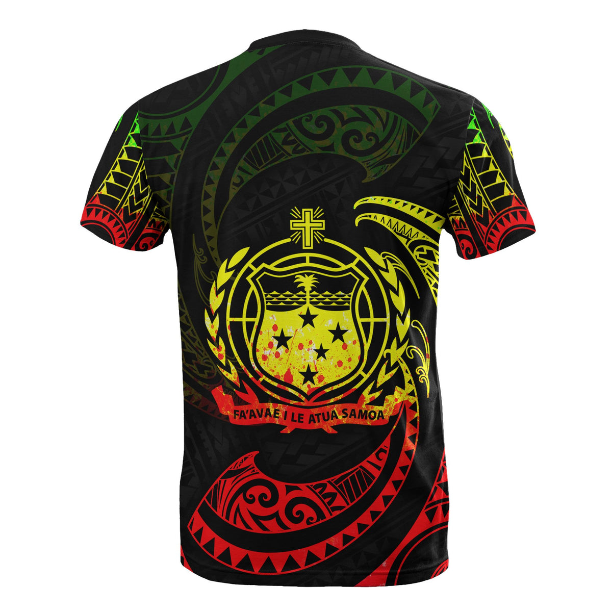 Samoa Polynesian T Shirt Reggae Tribal Wave - Polynesian Pride