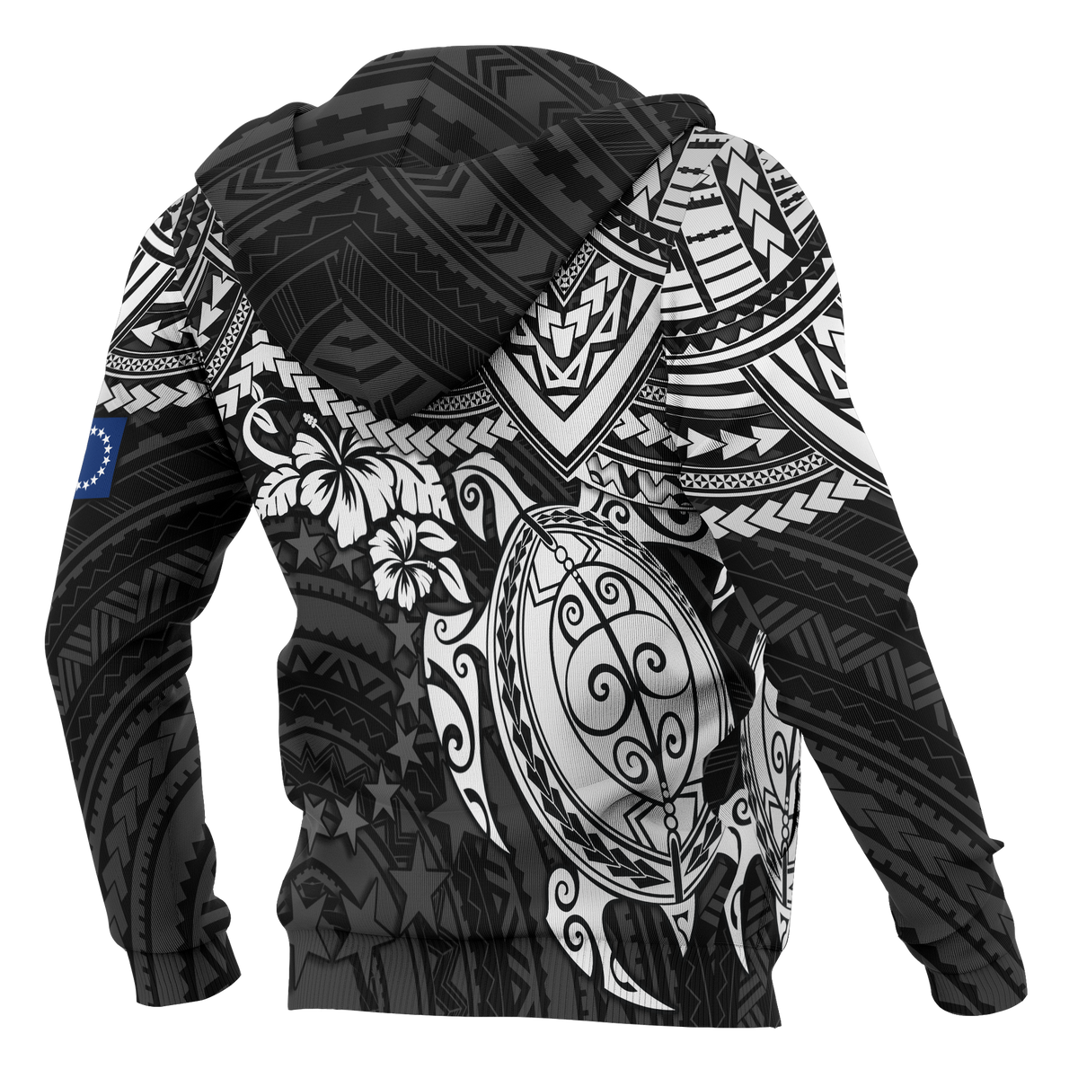 Cook Islands Polynesian Hoodie White Turtle - Polynesian Pride