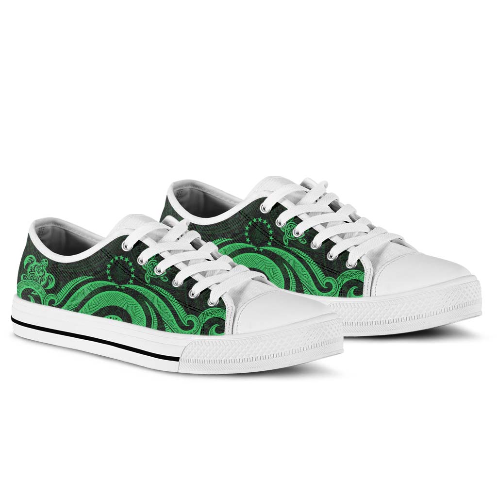 Cook Islands Low Top Shoes - Green Tentacle Turtle - Polynesian Pride