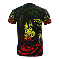 New Caledonia Polynesian T Shirt Reggae Tribal Wave - Polynesian Pride