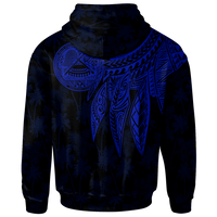 American Samoa Hoodie Polynesian Wings (Blue) - Polynesian Pride