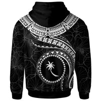 Chuuk Polynesian Custom Zip up Hoodie Chuuk Waves (White) - Polynesian Pride