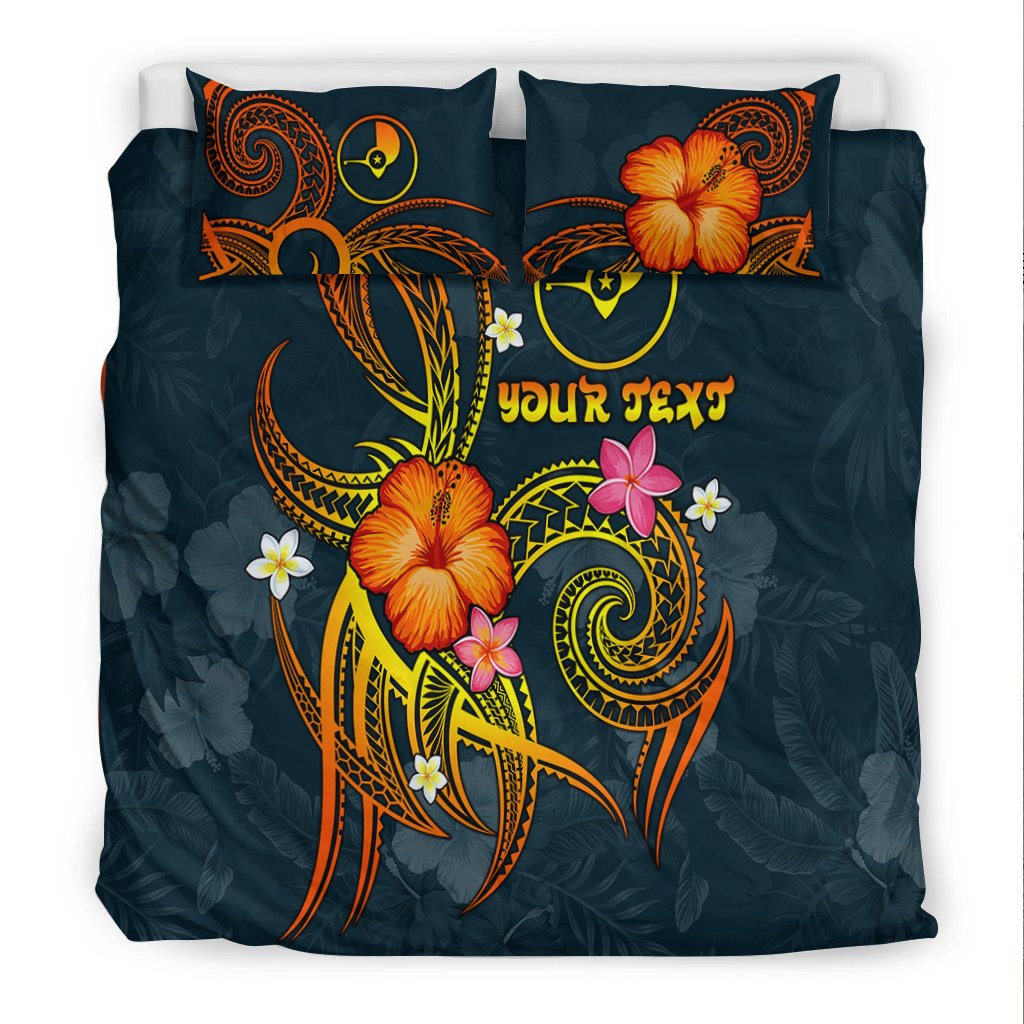 YAP Polynesian Personalised Bedding Set - Legend of YAP (Blue) - Polynesian Pride