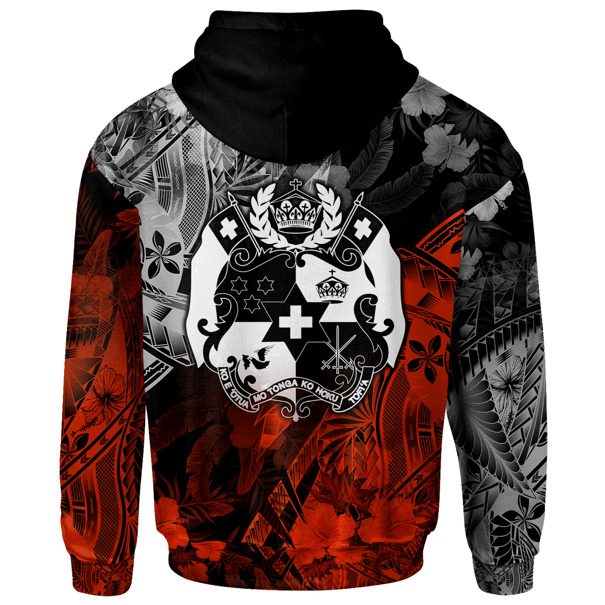 Tonga Polynesian Custom Zip up Hoodie Vintage Polynesian Style - Polynesian Pride