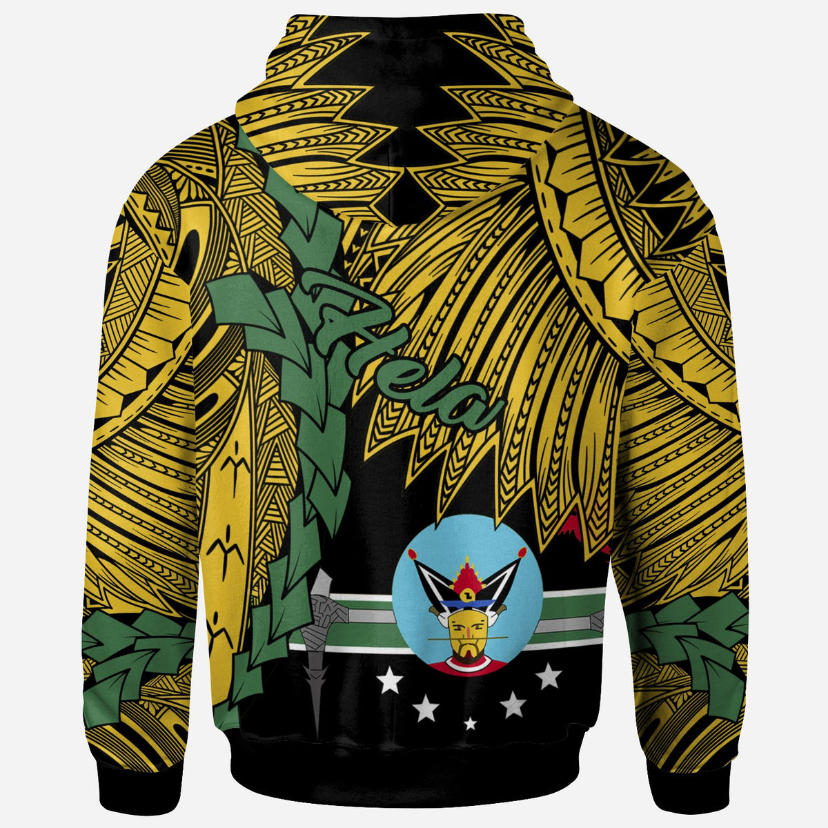 Papua New Guinea Hela Province Polynesian Custom Hoodie Tribal Wave Tattoo - Polynesian Pride