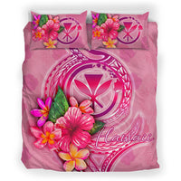 Hawaii Polynesian Bedding Set - Floral With Seal Pink - Polynesian Pride