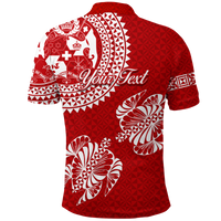 Custom Valentine Day Tonga Couple Love Queen Polo Shirt Tongan Turtle LT12 - Polynesian Pride
