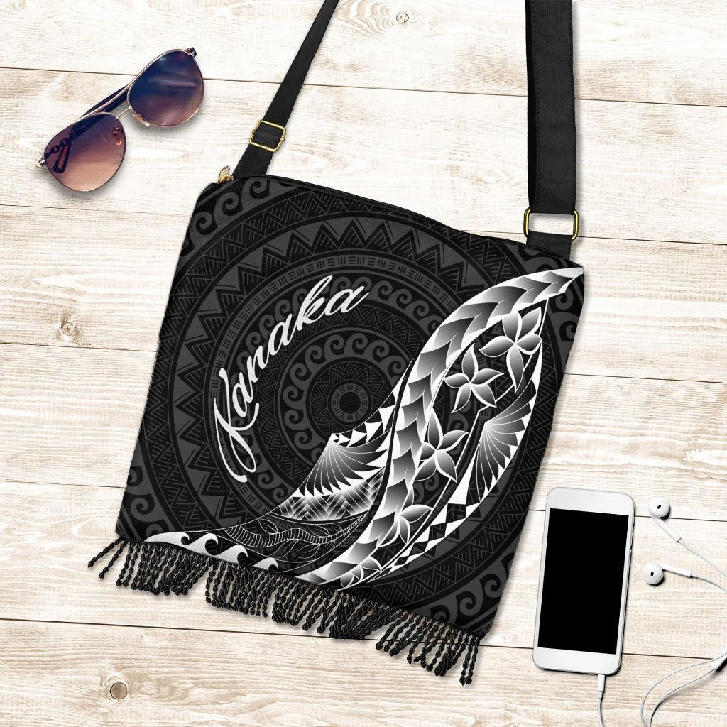 Kanaka Boho Handbag - Polynesian Pattern Style One Style One Size Black - Polynesian Pride